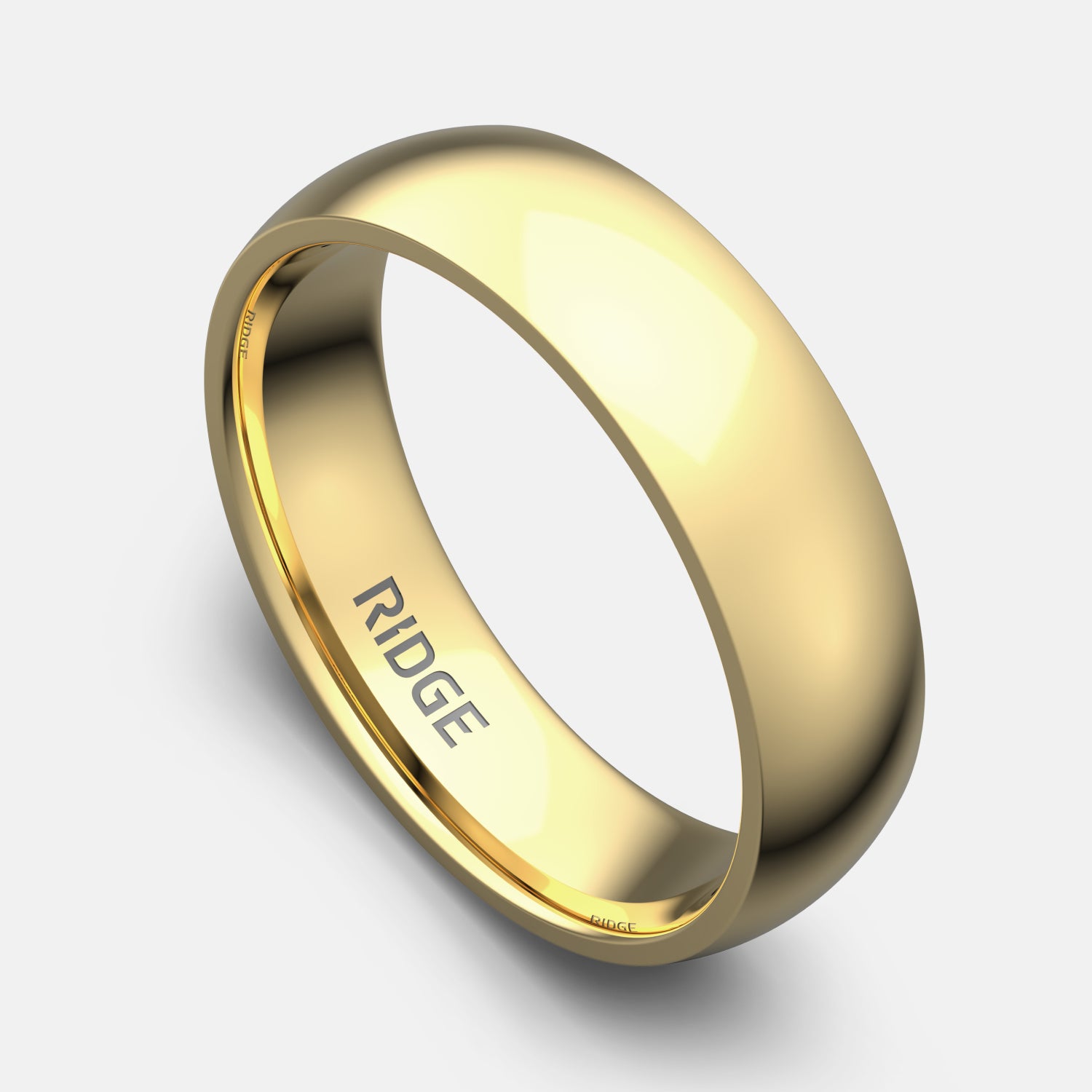 6mm Rounded Ring Set - 24K Gold - Tantalum Carbide